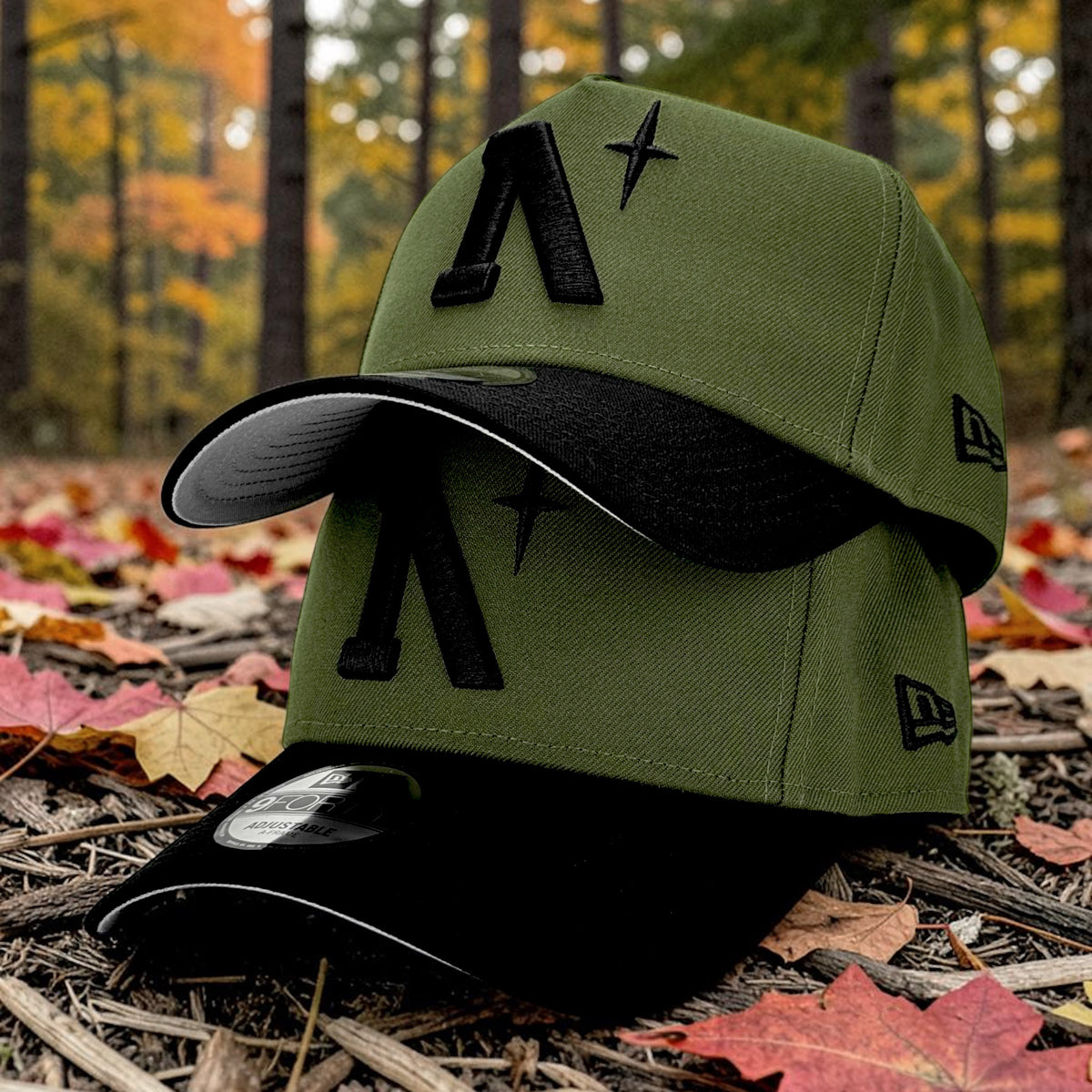 North Star - Heritage - Olive & Black New Era 9Forty A-Frame Snapback - Undervisor