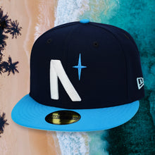 Load image into Gallery viewer, North Star - Oceanside &amp; Beach Blue New Era 59Fifty - Front
