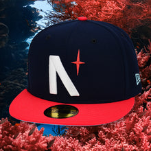 Load image into Gallery viewer, North Star - Oceanside Blue &amp; Coral New Era 59Fifty - Front
