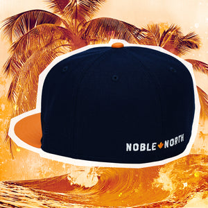 North Star - Oceanside Blue & Light Orange New Era 59Fifty - Back