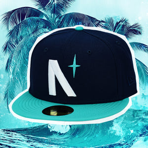 North Star - Oceanside Blue & Teal New Era 59Fifty - Front