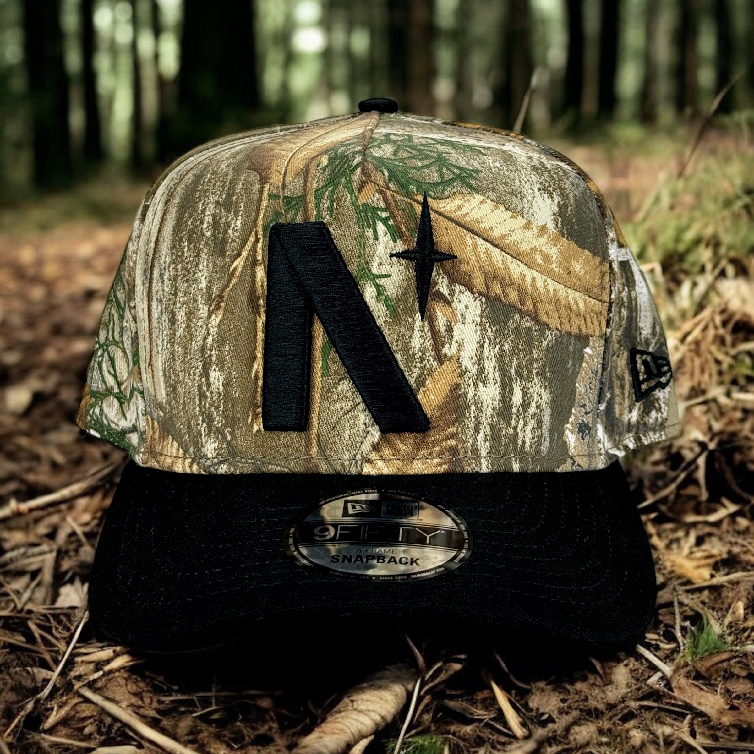 North Star - Realtree & Black New Era 9Fifty A-Frame Snapback - Front
