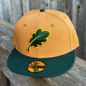 Oak Leaf - Panama Tan & Dark Green New Era 59Fifty - Front