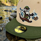 River Otter Angler - Camel & Olive New Era 59Fifty - Close Up