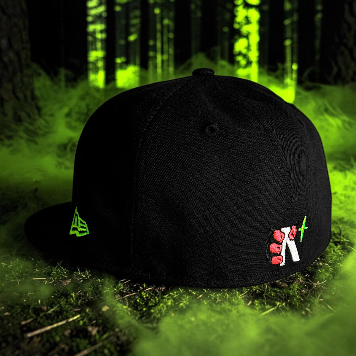 Sasquatch - Blackout Neon New Era 59Fifty - Back
