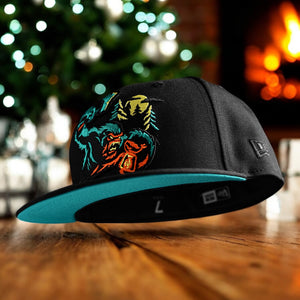 Sasquatch - Black New Era 59Fifty w/ Aqua UV - Undervisor Christmas