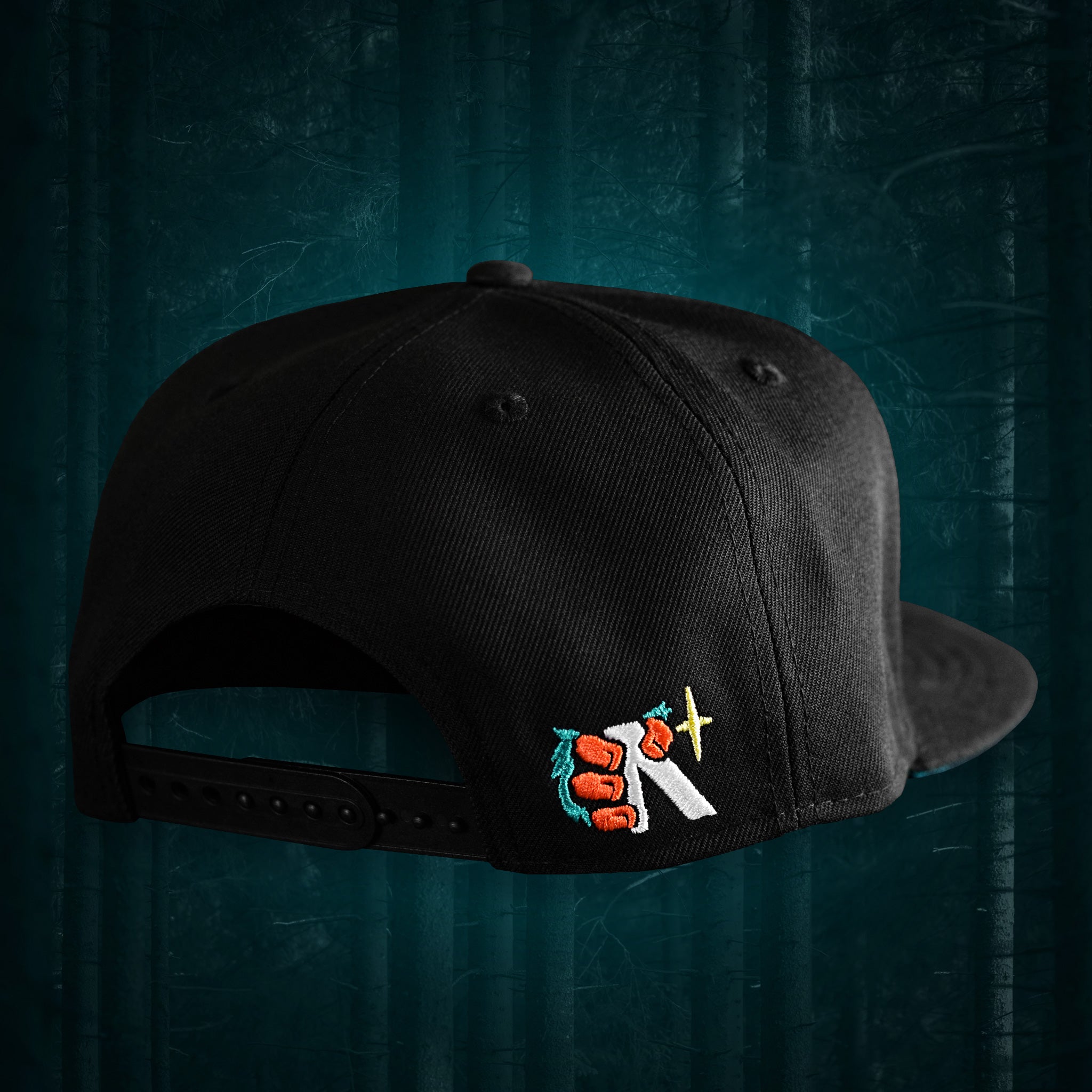 Sasquatch - Black 9Fifty Snapback w/ Aqua UV - Back