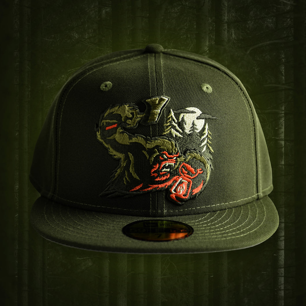 Sasquatch - Olive New Era 59Fifty - Front