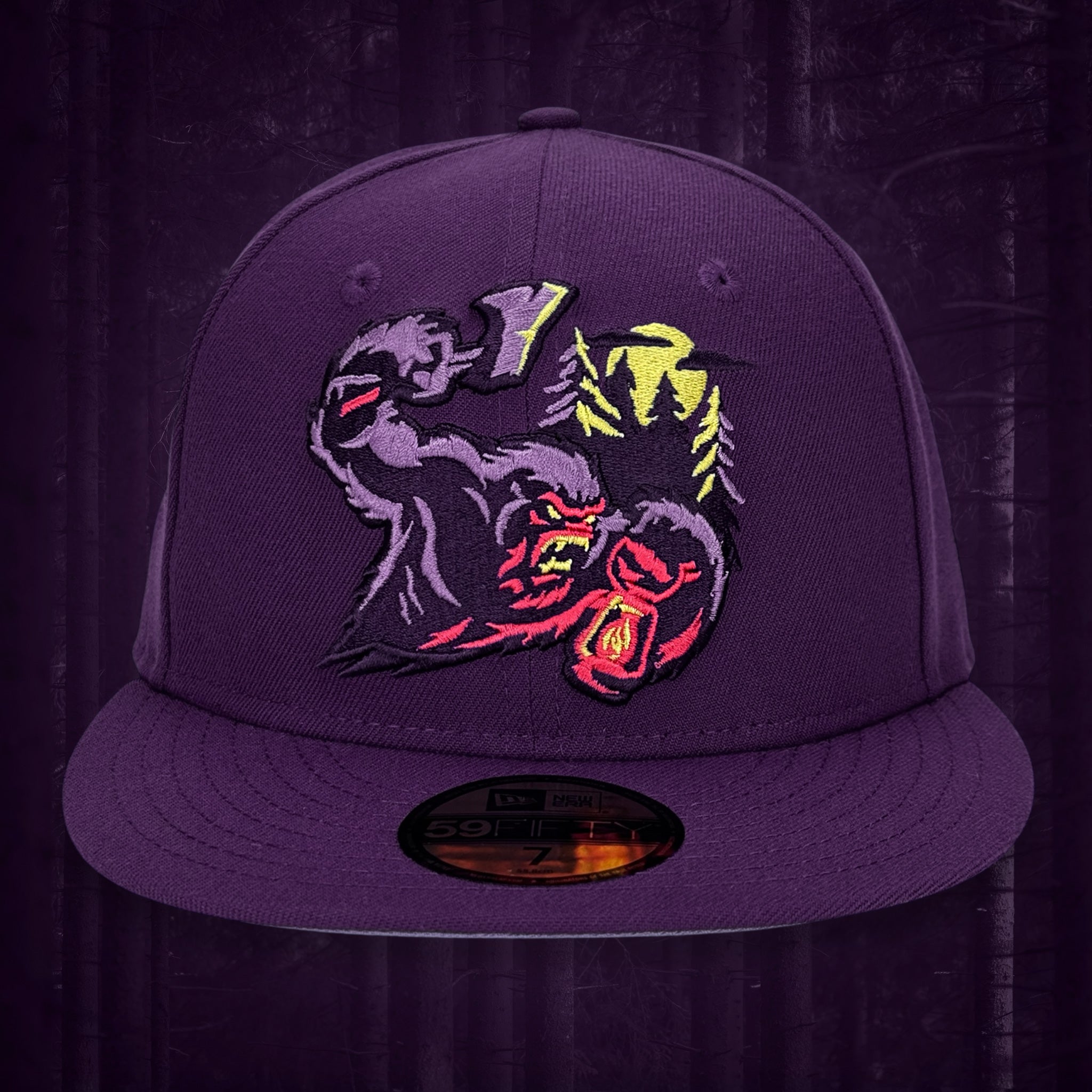 Sasquatch - Purple New Era 59Fifty - Front