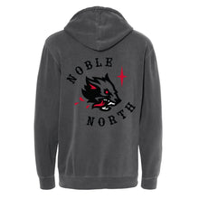Load image into Gallery viewer, Wolf - Charcoal Vintage Hoodie - Back
