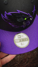 Load and play video in Gallery viewer, Raven - Black &amp; Purple New Era 59Fifty
