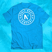 Load image into Gallery viewer, Noble North - Beach Blue Heather Tee - Back
