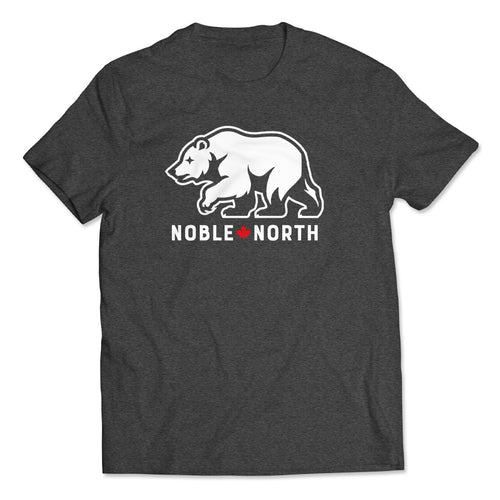 Noble North - Bear Explorer - Charcoal Heather Tee - Front