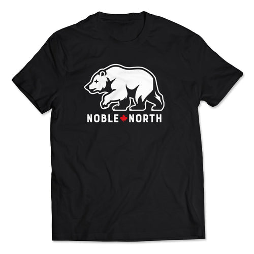 Noble North - Bear Explorer - Black Tee - Front