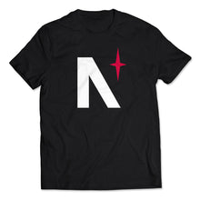 Load image into Gallery viewer, Noble North - North Star - Black Tee - Front

