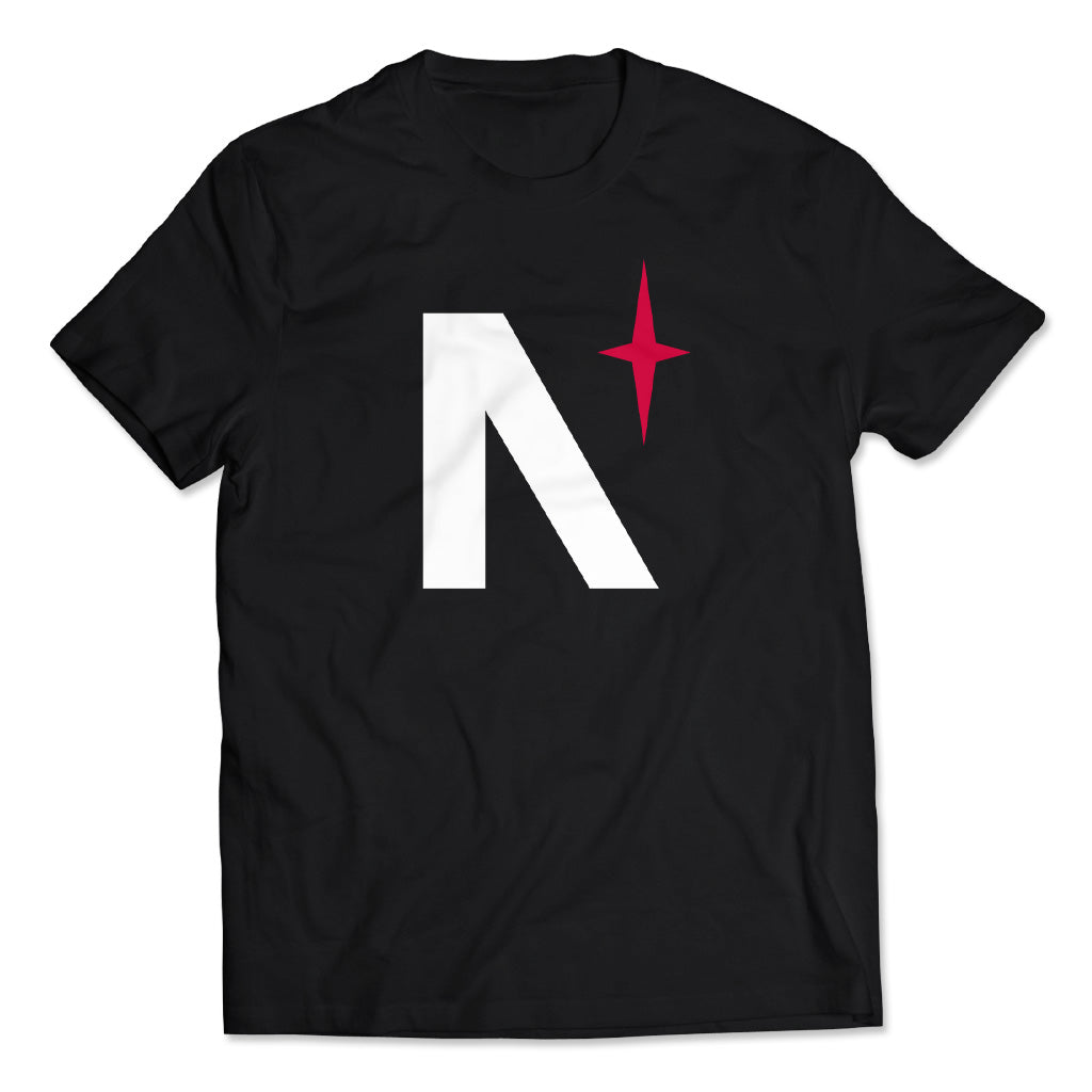 Noble North - North Star - Black Tee - Front