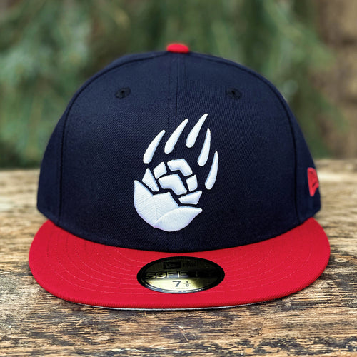 Bear Hops Claw - Navy & Red New Era 59Fifty - Front