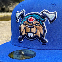 Load image into Gallery viewer, Beaverjax Double Axes - Royal New Era 59Fifty - Close Up
