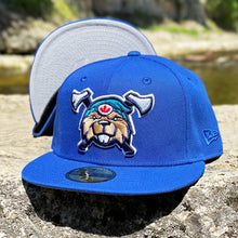 Load image into Gallery viewer, Beaverjax Double Axes - Royal New Era 59Fifty - Front &amp; Undervisor
