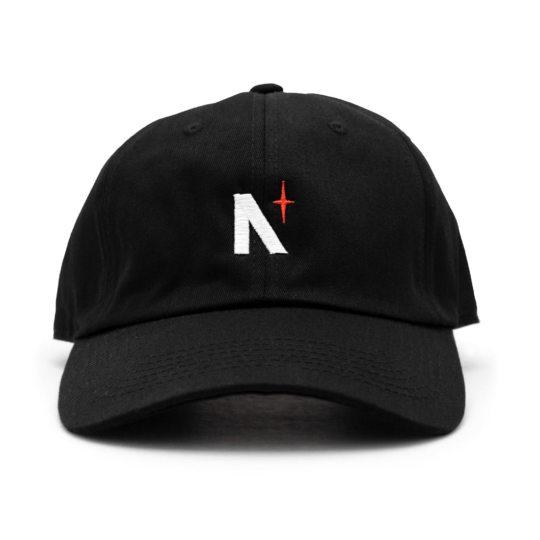 North Star - Black Dad Hat - Front