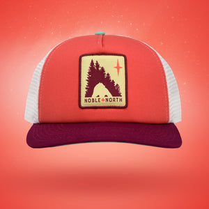 Noble North - The Pines - Coral Trucker Hat - Front