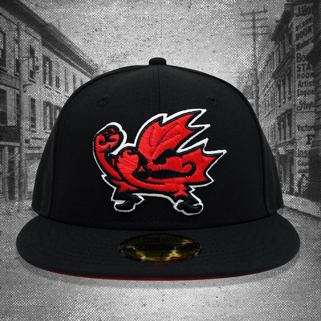 Fighting Maples - Black New Era 59Fifty - Front