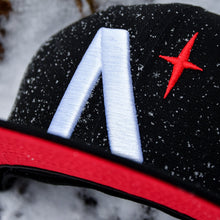 Load image into Gallery viewer, North Star - Black Cotton Canvas New Era 59Fifty - Close Up
