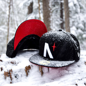 North Star - Black Cotton Canvas with Red Undervisor New Era 59Fifty