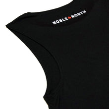 Load image into Gallery viewer, North Star - Left Chest - Ladies Black Scoop Tank - Armhole
