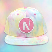 Load image into Gallery viewer, North Star - Patch - Tie Dye Cotton Candy - Kids Snapback - Front
