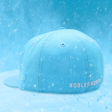 Load image into Gallery viewer, Noble North - Snowflake - Arctic Blue New Era 59Fifty - Back
