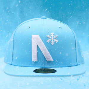 Noble North - Snowflake - Arctic Blue New Era 59Fifty - Front